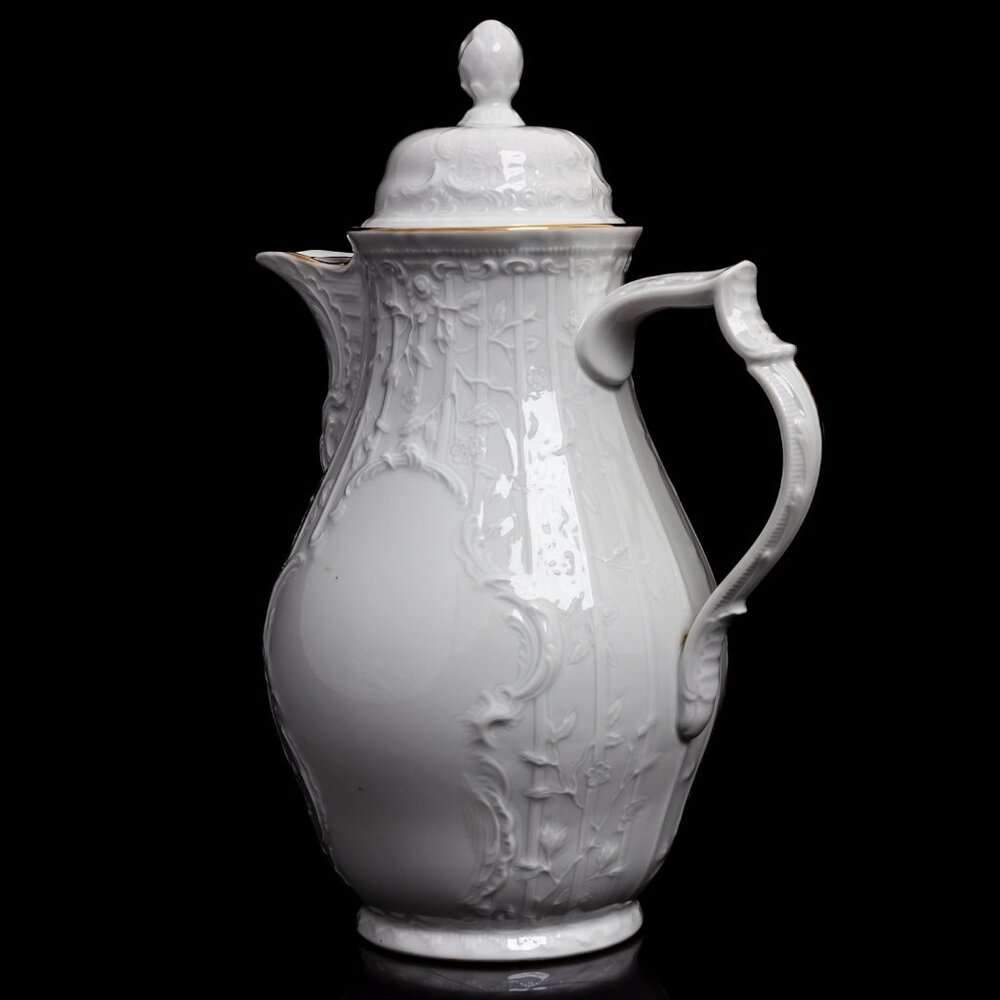 Vintage Coffee Pot With Lid Rosenthal Sanssouci Selb Germany White Porcelain - Picture 5 of 10